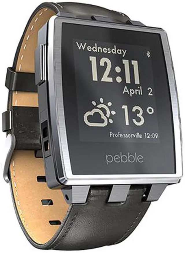 Alt view image 3 of 11 - Pebble Steel Smart Watch for iPhone and Android Devices (Brushed Stainless)