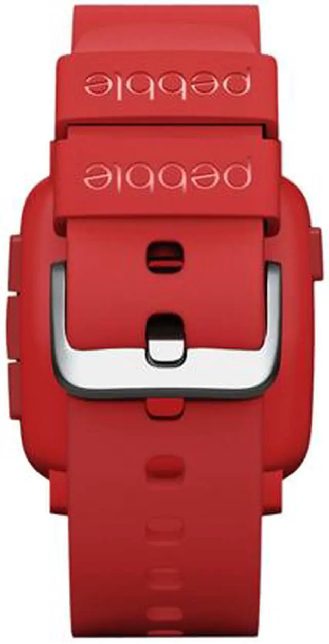 Alt view image 8 of 9 - Pebble Time Smartwatch - Red