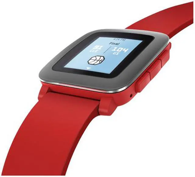 Alt view image 4 of 9 - Pebble Time Smartwatch - Red