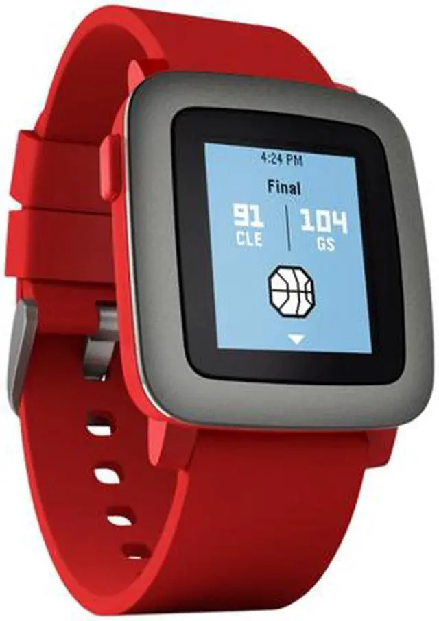 Alt view image 2 of 9 - Pebble Time Smartwatch - Red