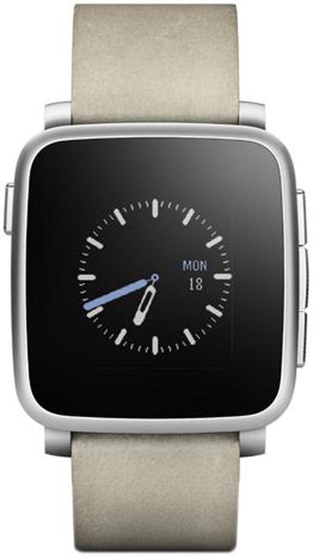 Pebble Time Steel Smartwatch for Apple and Android Devices