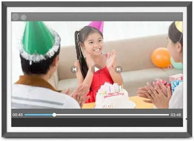 Alt view image 4 of 6 - Aluratek Dual-band 2.4Ghz, 5Ghz WiFi 13.5" Touchscreen Digital Photo Frame with 3K Resolution AWS13F