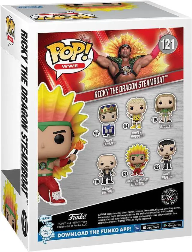 Alt view image 3 of 3 - Funko Pop! WWE: Ricky The Dragon Steamboat 67399