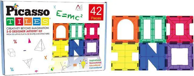 Alt view image 7 of 7 - PicassoTiles PT42 Designer Artistry Kit 42pcs Set Magnet Building Tiles Clear Color Magnetic 3D Building Block - Creativity Beyond Imagination! Educational, Inspirational, Conventional, Recreational