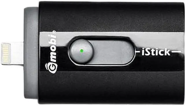 Main image of iStick IS032-BLACK Black 32GB USB Flash Drive with Apple MFi Lightning Connector. Made for iPhone and iPad.