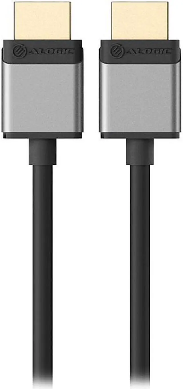 Alt view image 2 of 2 - Alogic SSULHD01-SGR 3.28 ft. (1m) Space Grey Slim Super Ultra 8K HDMI to HDMI Cable - Male to Male Male to Male