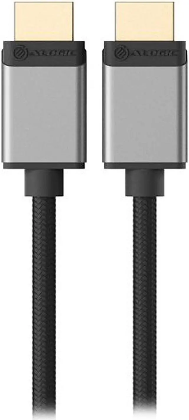 Alt view image 2 of 2 - Alogic SSULHD02-SGR 6.56 ft. (2.0m) Space Grey Slim Super Ultra 8K HDMI to HDMI Cable - Male to Male Male to Male
