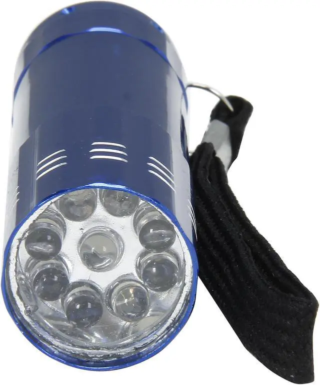 Alt view image 2 of 5 - Nippon Labs FLM-3078BL 9 LED Flashlight 3.25" in Blue Color