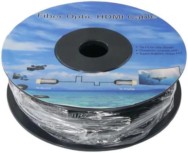 Alt view image 4 of 4 - Nippon Labs 50HDMI2-AOC-200 200 ft. High Speed HDMI AOC (Active Optical Cable) Cable - 4K 60Hz 18Gbps, Supports 4K Ultra HD 2160p at 60Hz 4:4:4 Format