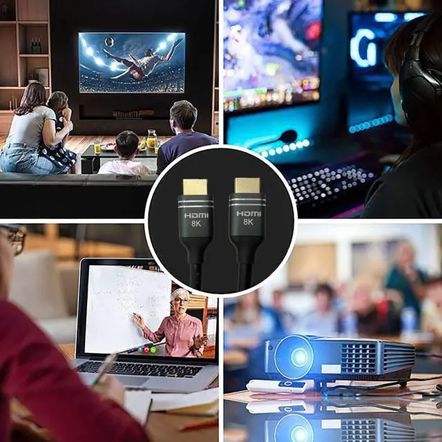 Alt view image 3 of 3 - Nippon Labs 8K HDMI Cable 10ft. HDMI 2.1 Cable Real 8K, High Speed 48Gbps 8K(7680x4320)@60Hz, 4K@120Hz Dolby Vision, HDCP 2.2, 4:4:4 HDR, eARC Compatible with Apple TV, Samsung QLED TV - HDMI-8K-10