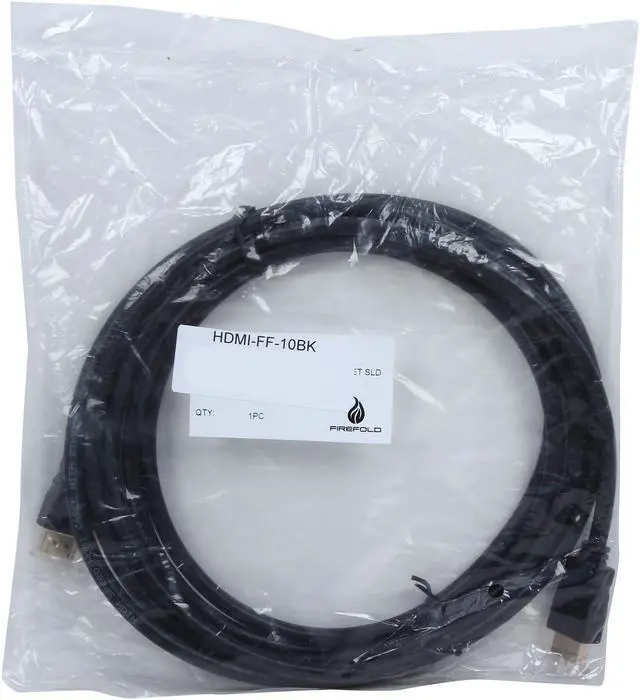 Alt view image 3 of 3 - Nippon Labs HDMI-FF-10BK HDMI 2.0 Premium Cable w/Ethernet, Male to Male, 4K2K @ 60Hz, 18Gbps, 10ft.Black HDMI Cable - OEM