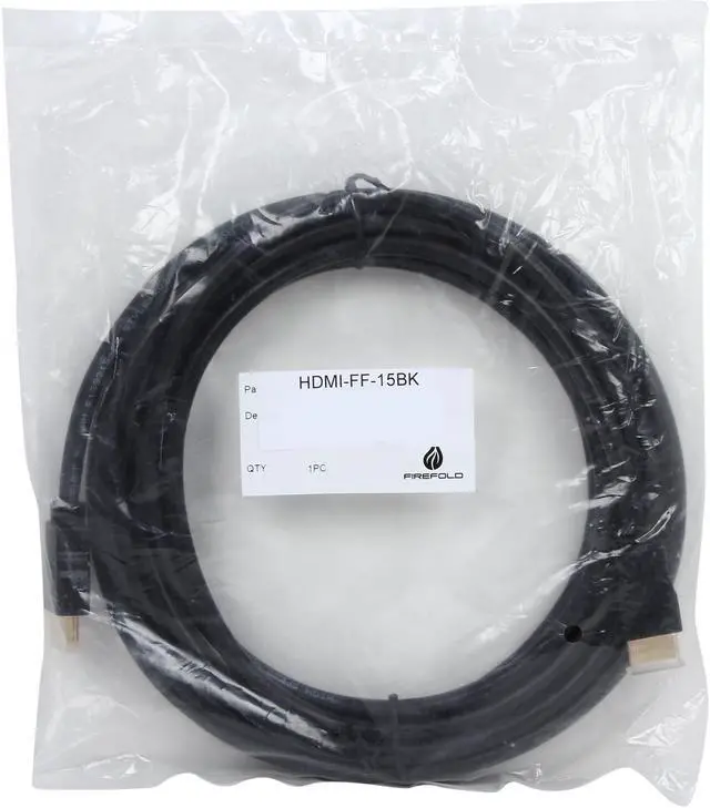 Alt view image 3 of 3 - Nippon Labs 15ft High Speed HDMI 15 ft Cable 28AWG with Ethernet Male/Male Gold Connectors in Black Color 15 feet- OEM