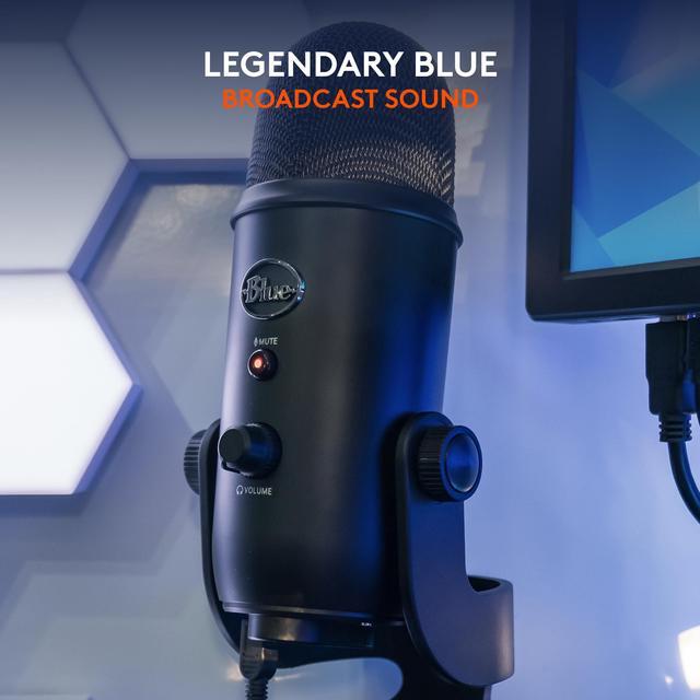 Alt view image 2 of 9 - Blue Yeti USB Microphone for PC, Mac, Gaming, Recording, Streaming, Podcasting, Studio and Computer Condenser Mic with Blue VO!CE effects, 4 Pickup Patterns, Plug and Play – Blackout