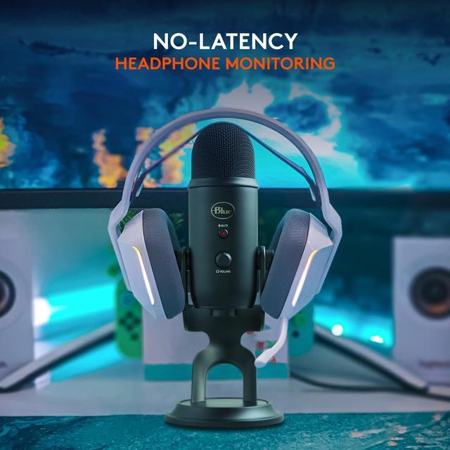 Alt view image 5 of 9 - Blue Yeti USB Microphone for PC, Mac, Gaming, Recording, Streaming, Podcasting, Studio and Computer Condenser Mic with Blue VO!CE effects, 4 Pickup Patterns, Plug and Play – Blackout