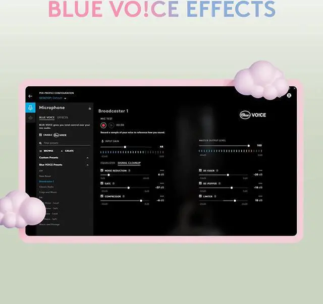 Alt view image 4 of 11 - Logitech Blue Yeti Premium USB Gaming Microphone for Streaming, Blue VO!CE Software, PC, Podcast, Studio, Computer Mic, Exclusive Streamlabs Themes, Special Edition Finish - Pink Dawn
