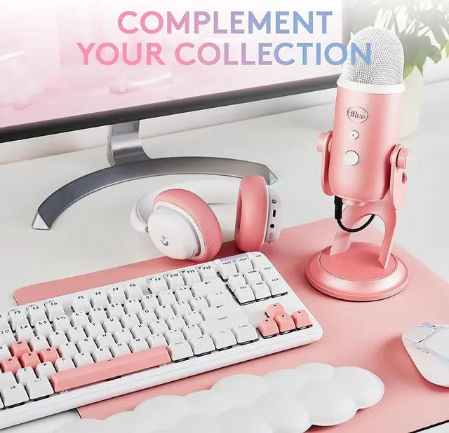 Alt view image 8 of 11 - Logitech Blue Yeti Premium USB Gaming Microphone for Streaming, Blue VO!CE Software, PC, Podcast, Studio, Computer Mic, Exclusive Streamlabs Themes, Special Edition Finish - Pink Dawn