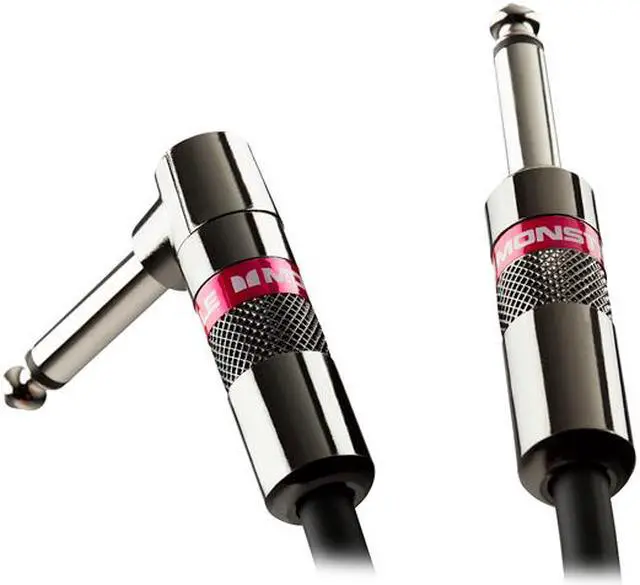 Main image of Monster Classic CLAS-I-12A WW 12 ft. - Angled to Straight 1/4" Plugs Instrument Cables