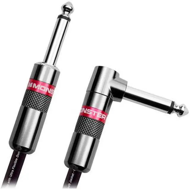 Alt view image 2 of 3 - Monster Classic CLAS-I-12A WW 12 ft. - Angled to Straight 1/4" Plugs Instrument Cables