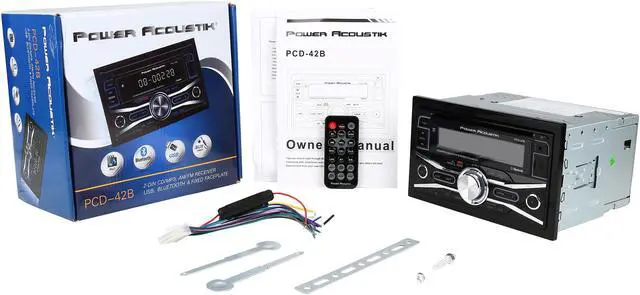 Alt view image 7 of 7 - Power Acoustik PCD-42B Double-DIN In-Dash CD/MP3/USB Car Stereo w/ Bluetooth
