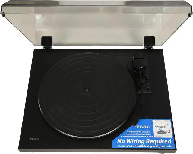 Alt view image 6 of 7 - TEAC TN-180BT 3-speed Analog Turntable with Phono EQ and Bluetooth (Black)