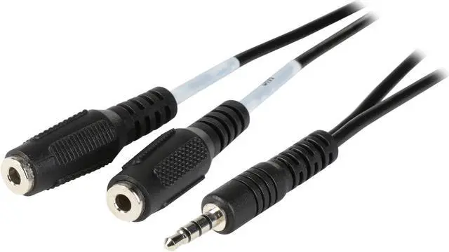 Main image of Tripp Lite P318-06N-MFF 6" (x2) 3.5mm 3-Position Female to 3.5mm 4-Position Male Audio Splitter Adapter