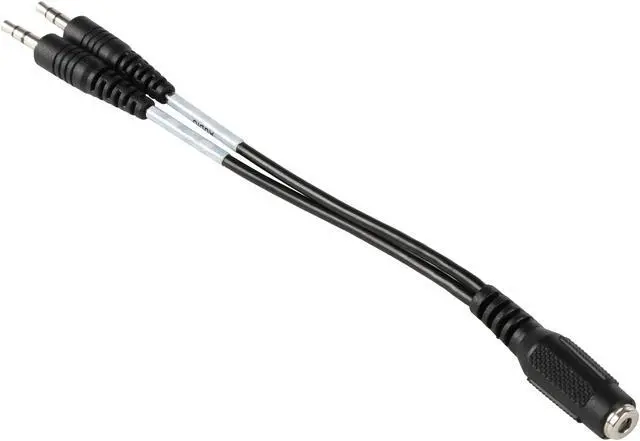Alt view image 2 of 4 - Tripp Lite P318-06N-FMM 6" Audio Headset Splitter Adapter 4 Position 2x 3 Position 3.5mm Female to Male