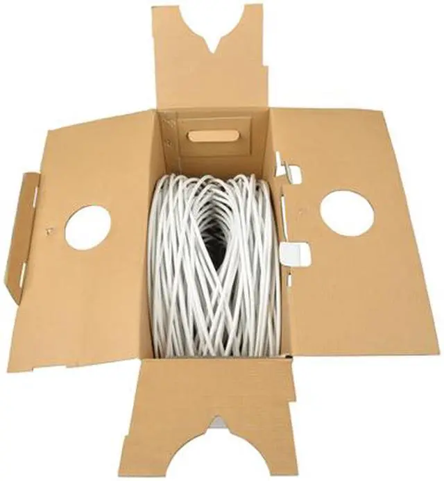 Alt view image 3 of 3 - Tripp Lite A224-01K-WH 1000 ft. RG6/U Quad-Shield CMR-Rated Coaxial Cable, White