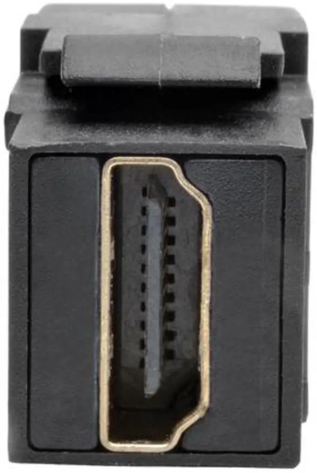 Alt view image 3 of 5 - Tripp Lite High-Speed HDMI with Ethernet All-in-One Keystone/Panel Mount Extension Cable (M/F), Angled Connector, 1 ft. (P162-001-KPA-BK)
