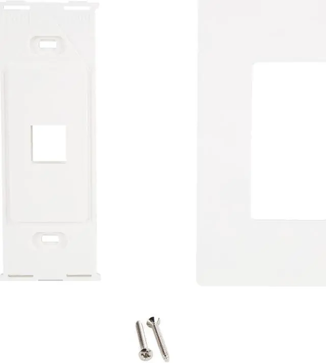 Alt view image 2 of 3 - Tripp Lite Single-Gang 1-Port Universal Keystone Wall Plate, Cat5/6/6a, USB, HDMI, DisplayPort, RCA, White (N080-101)