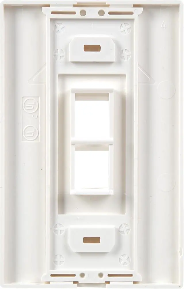 Alt view image 3 of 4 - Tripp Lite Single-Gang 2-Port Universal Keystone Wall Plate, Cat5/6/6a, USB, HDMI, DisplayPort, RCA, White (N080-102)