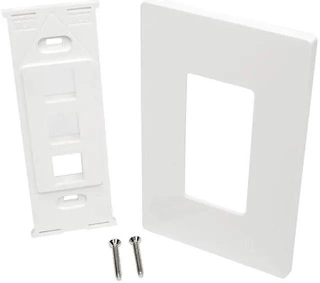 Alt view image 4 of 4 - Tripp Lite Single-Gang 3-Port Universal Keystone Wall Plate, Cat5/6/6a, USB, HDMI, DisplayPort, RCA, White (N080-103)