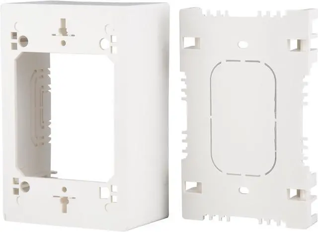 Alt view image 8 of 9 - Tripp Lite Single-Gang Surface-Mount Junction Box, Wallplate, White (N080-SMB1-WH)