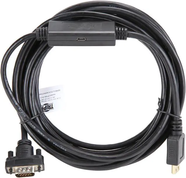 Alt view image 2 of 4 - Tripp Lite HDMI to VGA Adapter Converter Cable Active M/M 1080p @ 60Hz 15 ft. (P566-015-VGA)