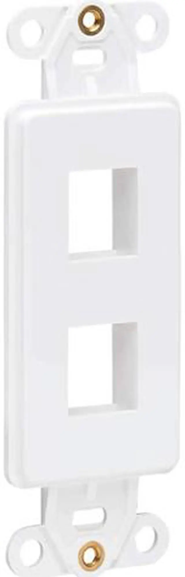 Main image of Tripp Lite N042D-002V-WH Center Plate Insert, Decora Style - Vertical, 2 Ports