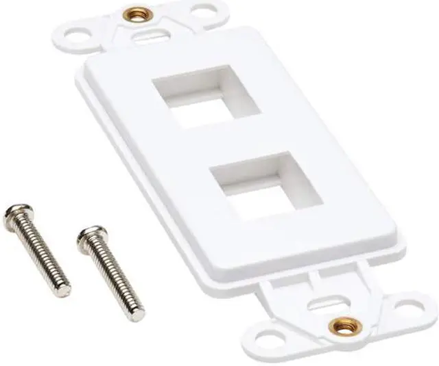 Alt view image 4 of 4 - Tripp Lite N042D-002V-WH Center Plate Insert, Decora Style - Vertical, 2 Ports