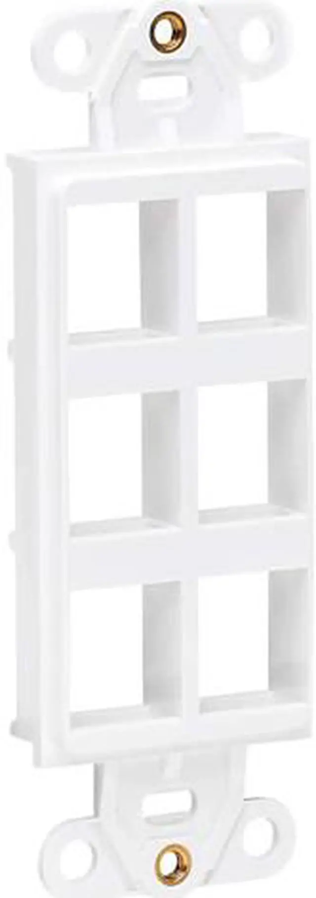 Main image of Tripp Lite N042D-006V-WH Center Plate Insert, Decora Style - Vertical, 6 Ports