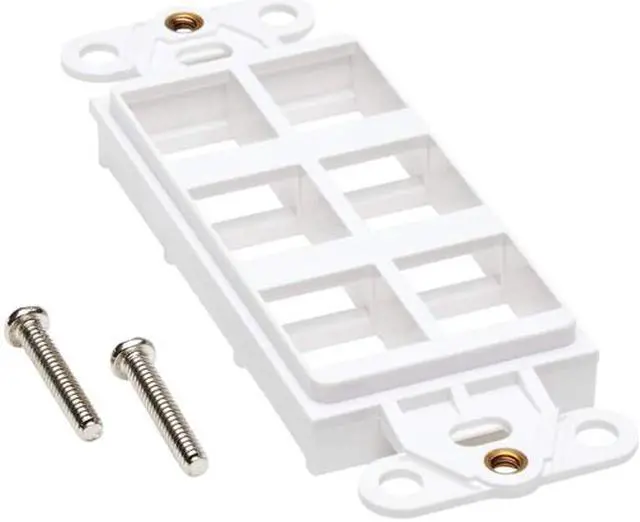 Alt view image 4 of 4 - Tripp Lite N042D-006V-WH Center Plate Insert, Decora Style - Vertical, 6 Ports