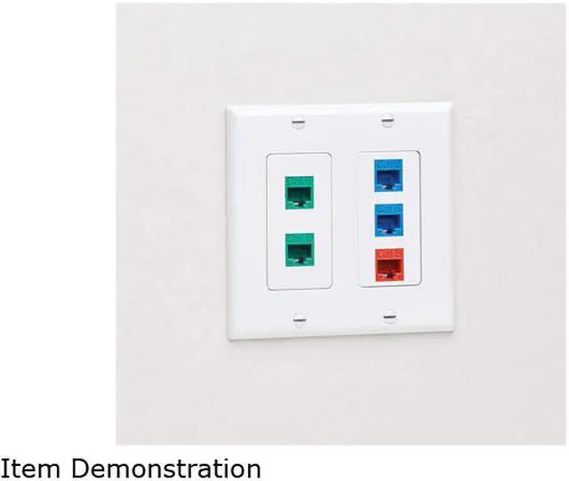 Alt view image 2 of 3 - Tripp Lite N042D-200-WH Double-Gang Faceplate, Decora Style - Vertical, White