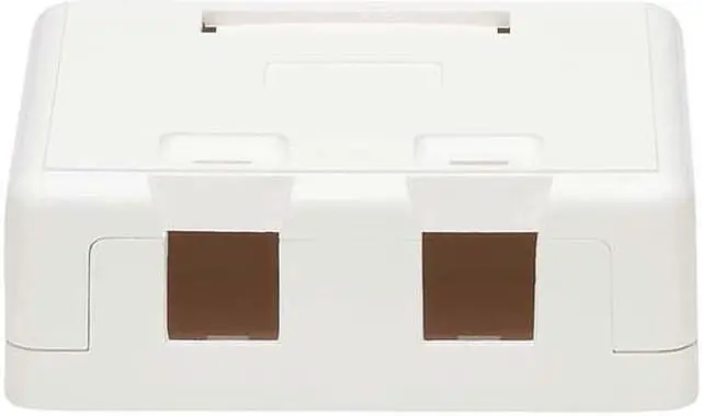 Alt view image 3 of 6 - Tripp Lite N082-002-WH Surface-Mount Box for Keystone Jacks - 2 Ports, White