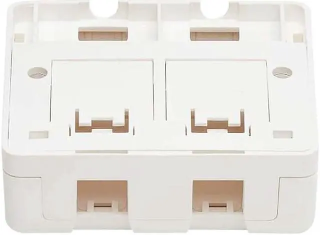 Alt view image 5 of 6 - Tripp Lite N082-002-WH Surface-Mount Box for Keystone Jacks - 2 Ports, White