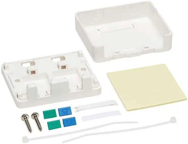 Alt view image 6 of 6 - Tripp Lite N082-002-WH Surface-Mount Box for Keystone Jacks - 2 Ports, White