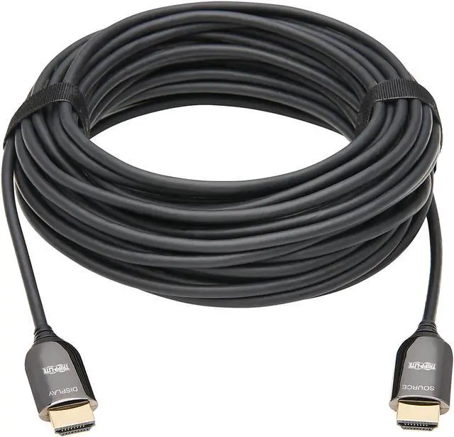 Alt view image 2 of 4 - Tripp Lite P568F-25M-8K6 82 ft. Black 8K HDMI Plenum-Rated Fiber Active Optical Cable (AOC) - 8K UHD @ 60 Hz, HDR Male to Male