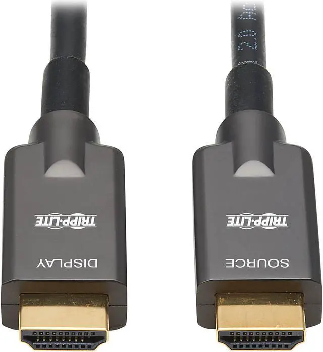 Main image of Tripp Lite P568FA-10M 32.81 ft. (10m) Black High-Speed Armored HDMI Fiber Active Optical Cable (AOC) - 4K @ 60 Hz, HDR Male to Male