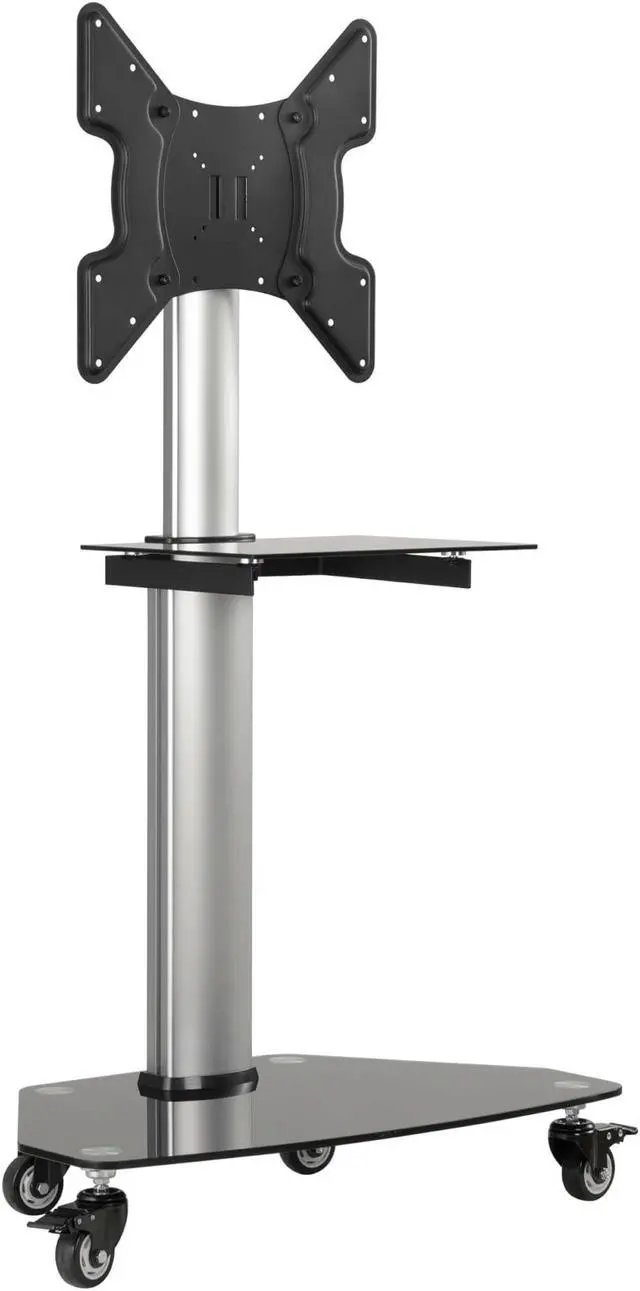 Main image of Tripp Lite Premier Rolling TV Cart for 32” to 55” Displays, Black Glass Base and Shelf, Locking Casters DMCS3255SG62