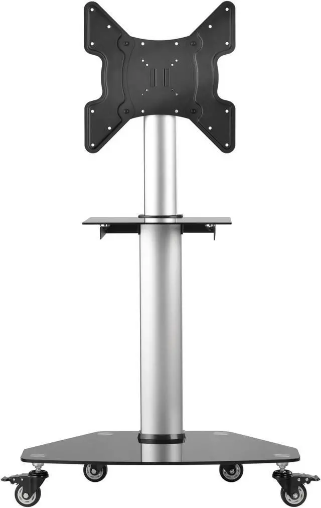 Alt view image 2 of 7 - Tripp Lite Premier Rolling TV Cart for 32” to 55” Displays, Black Glass Base and Shelf, Locking Casters DMCS3255SG62