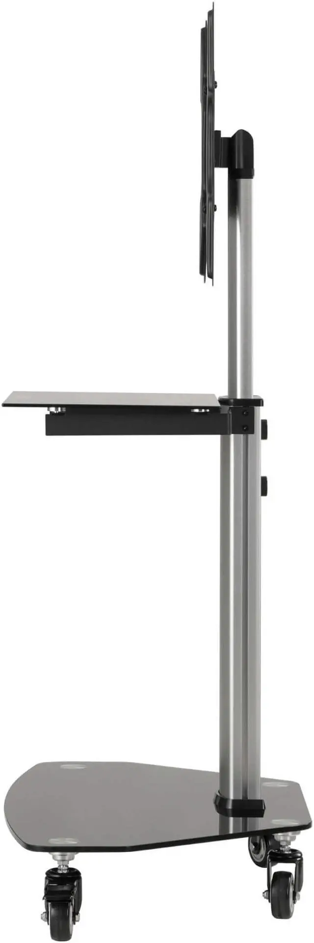 Alt view image 3 of 7 - Tripp Lite Premier Rolling TV Cart for 32” to 55” Displays, Black Glass Base and Shelf, Locking Casters DMCS3255SG62