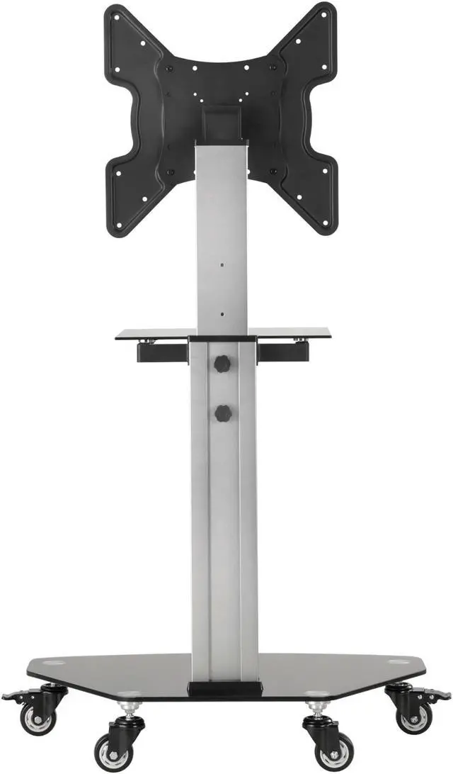 Alt view image 4 of 7 - Tripp Lite Premier Rolling TV Cart for 32” to 55” Displays, Black Glass Base and Shelf, Locking Casters DMCS3255SG62