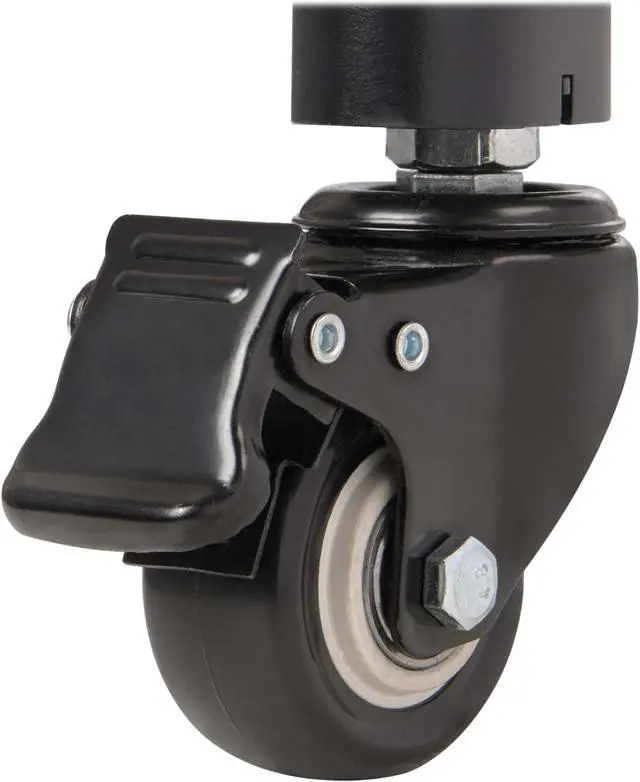 Alt view image 6 of 7 - Tripp Lite Premier Rolling TV Cart for 32” to 55” Displays, Black Glass Base and Shelf, Locking Casters DMCS3255SG62