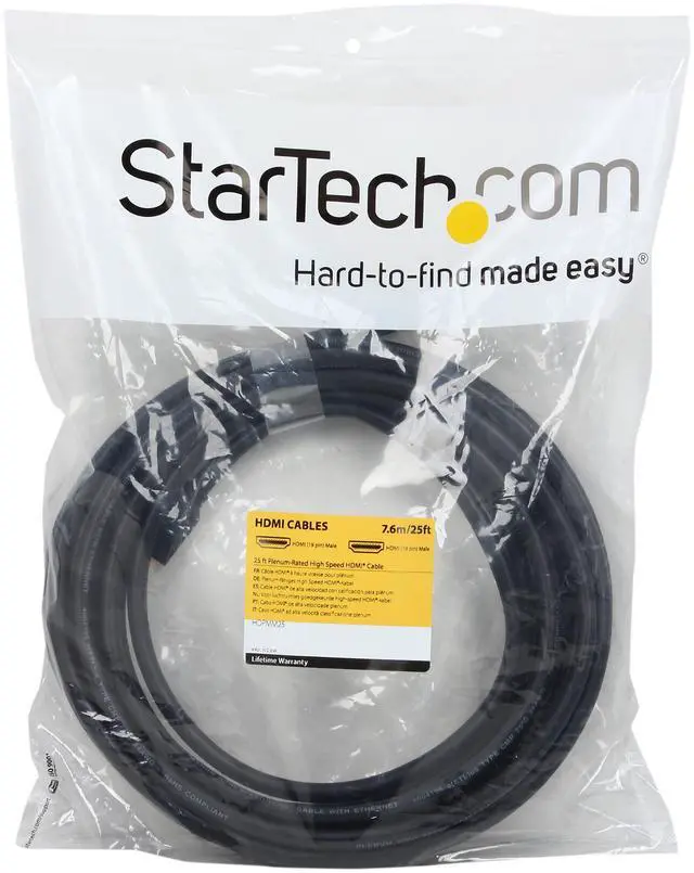 Alt view image 3 of 3 - StarTech.com 25 ft 7m Plenum-Rated High Speed HDMI Cable - HDMI to HDMI - M/M