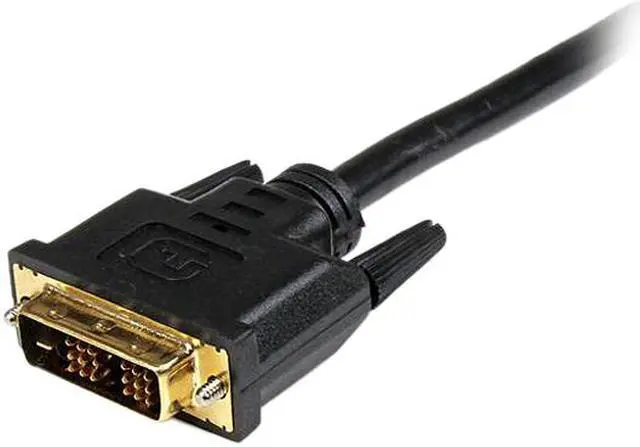 Alt view image 4 of 6 - StarTech.com HDDVIMM1M 3.3 ft. Black Connector A: 1 - HDMI (19 pin) Male Connector B: 1 - DVI-D (19 pin) Male 1m HDMI to DVI-D Cable - M/M Male to Male